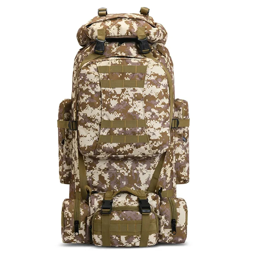 100L Camping Hiking Backpack,Molle Tactical rucksack backpack,Waterproof Lightweight Hiking Backpack bag for men
