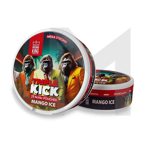 100mg Aroma King Triple Kick NoNic Pouches - 25 Pouches