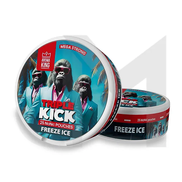 100mg Aroma King Triple Kick NoNic Pouches - 25 Pouches