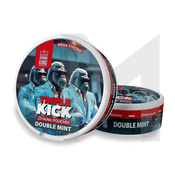 100mg Aroma King Triple Kick NoNic Pouches - 25 Pouches