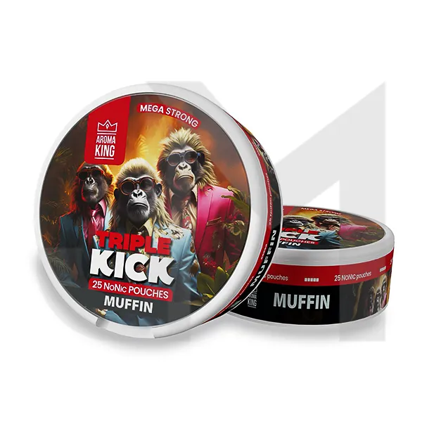 100mg Aroma King Triple Kick NoNic Pouches - 25 Pouches