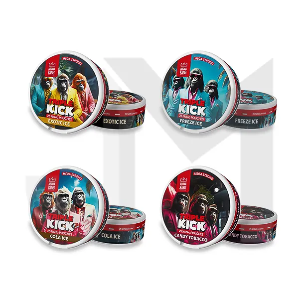 100mg Aroma King Triple Kick NoNic Pouches - 25 Pouches