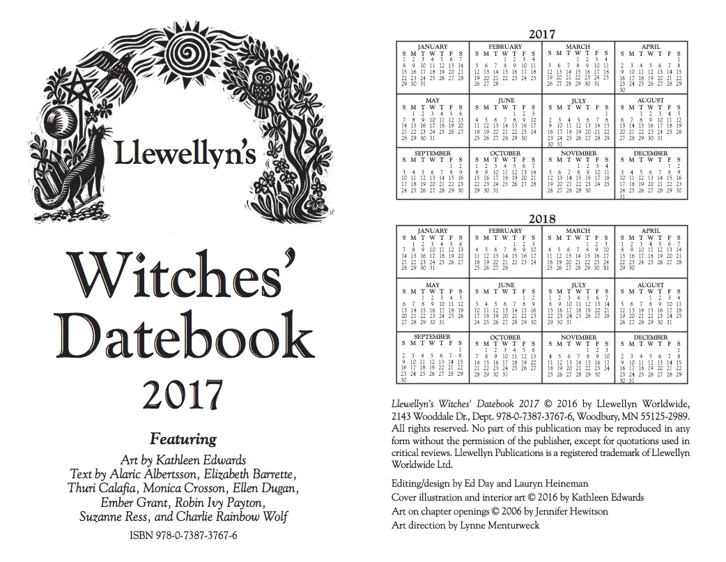 2017 Witches' Datebook by Llewellyn