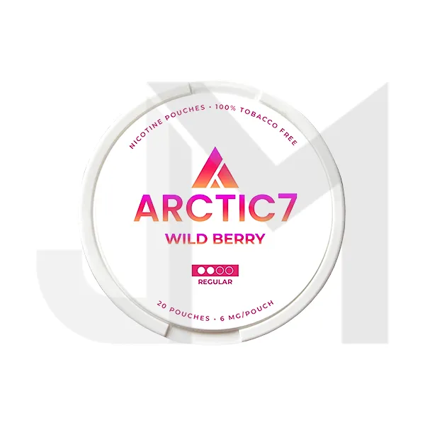6mg Arctic7 Wild Berry Slim Nicotine Pouches - 20 Pouches