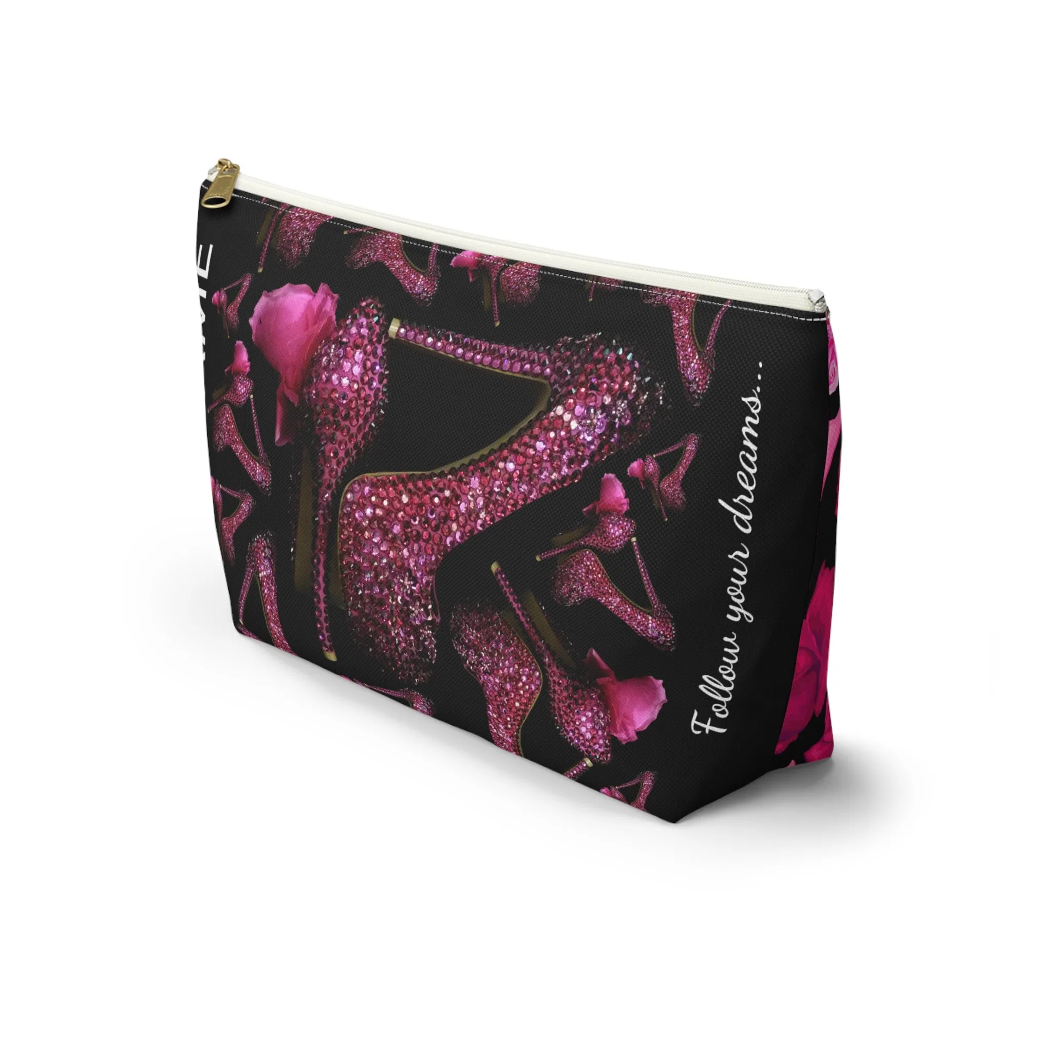 Accessory Pouch w T-bottom 'Follow your dreams'