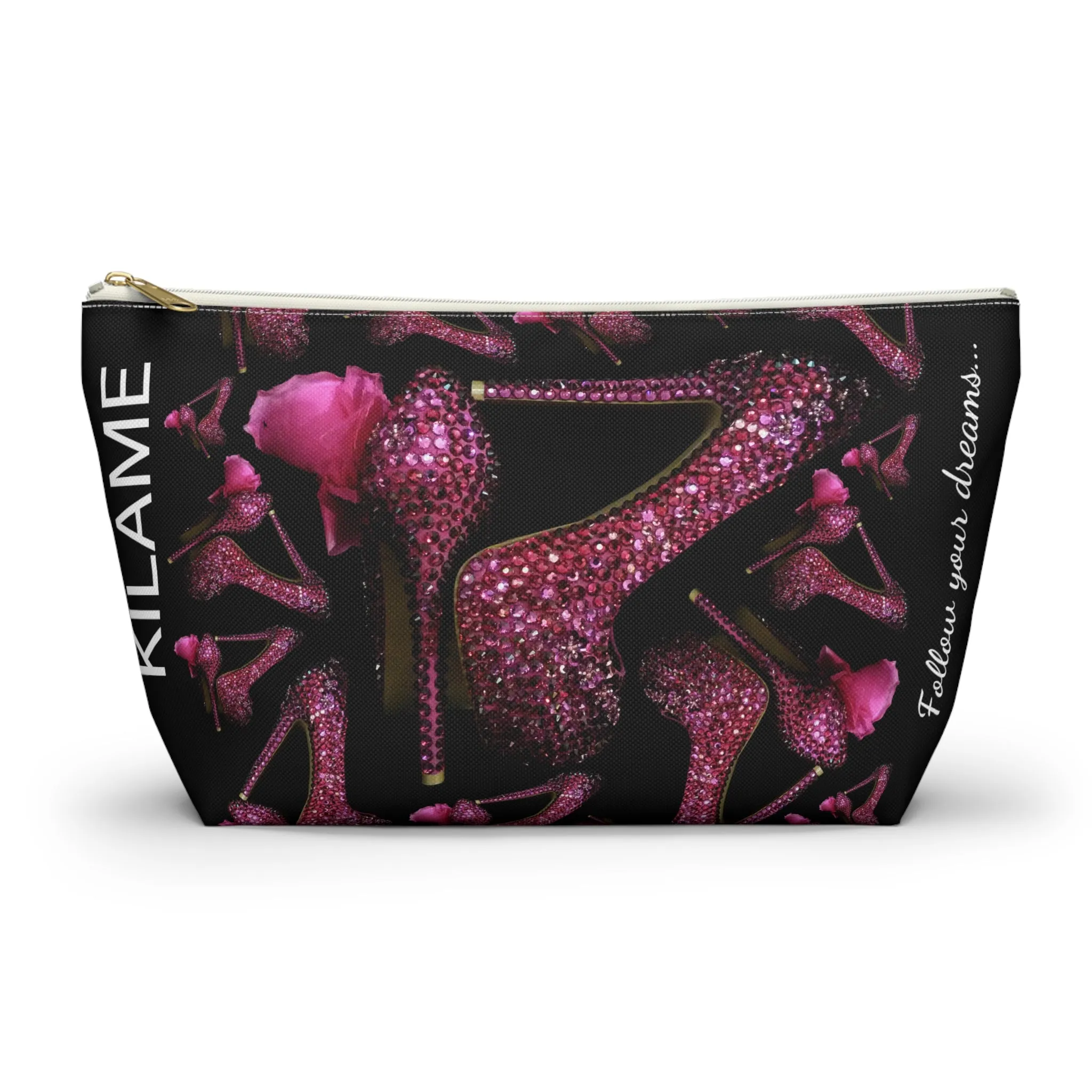 Accessory Pouch w T-bottom 'Follow your dreams'