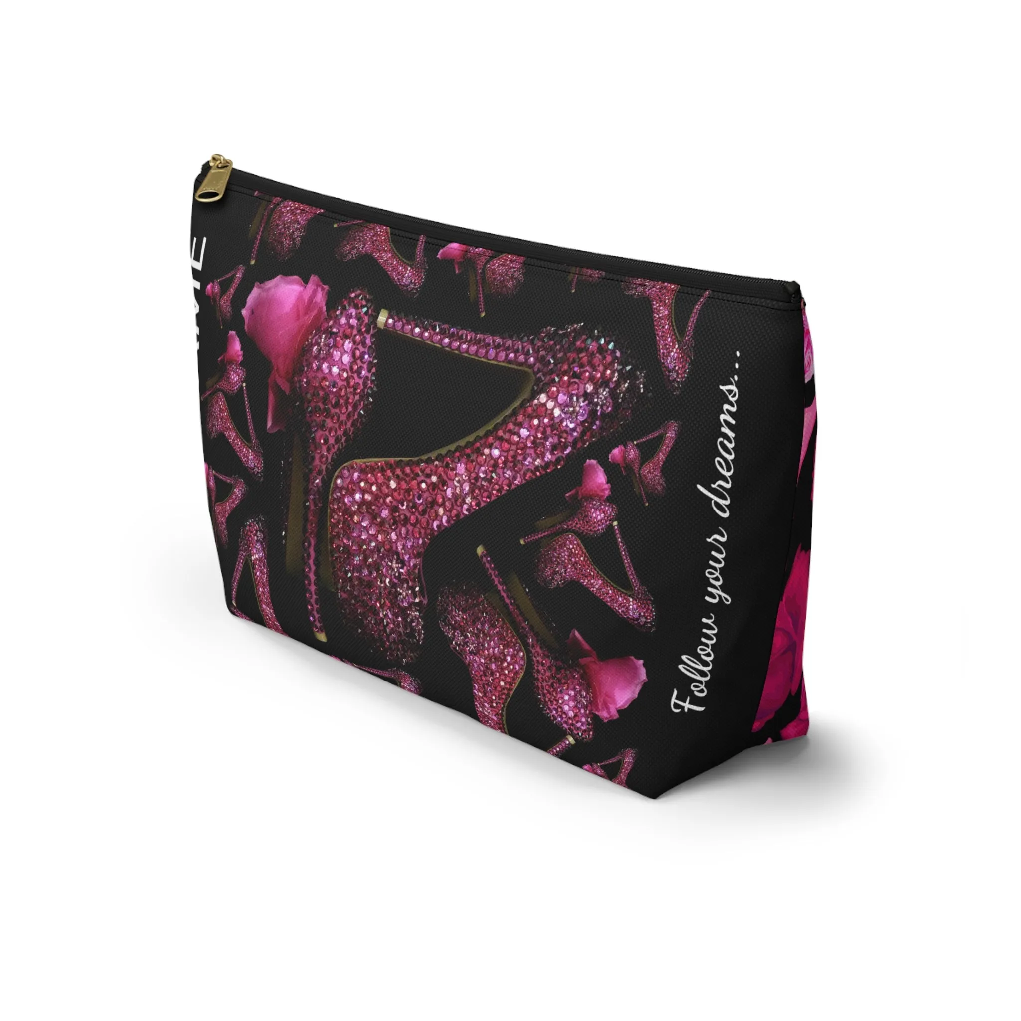 Accessory Pouch w T-bottom 'Follow your dreams'