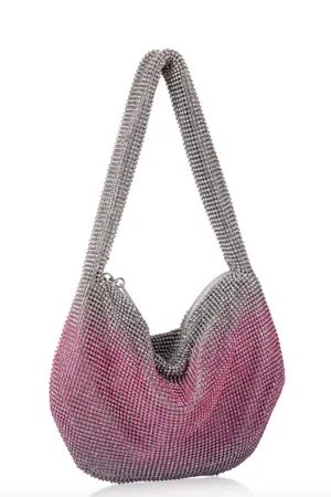 Adrienne Ombre Crystal Hobo Shoulder Bag by Whiting and Davis - RENTAL
