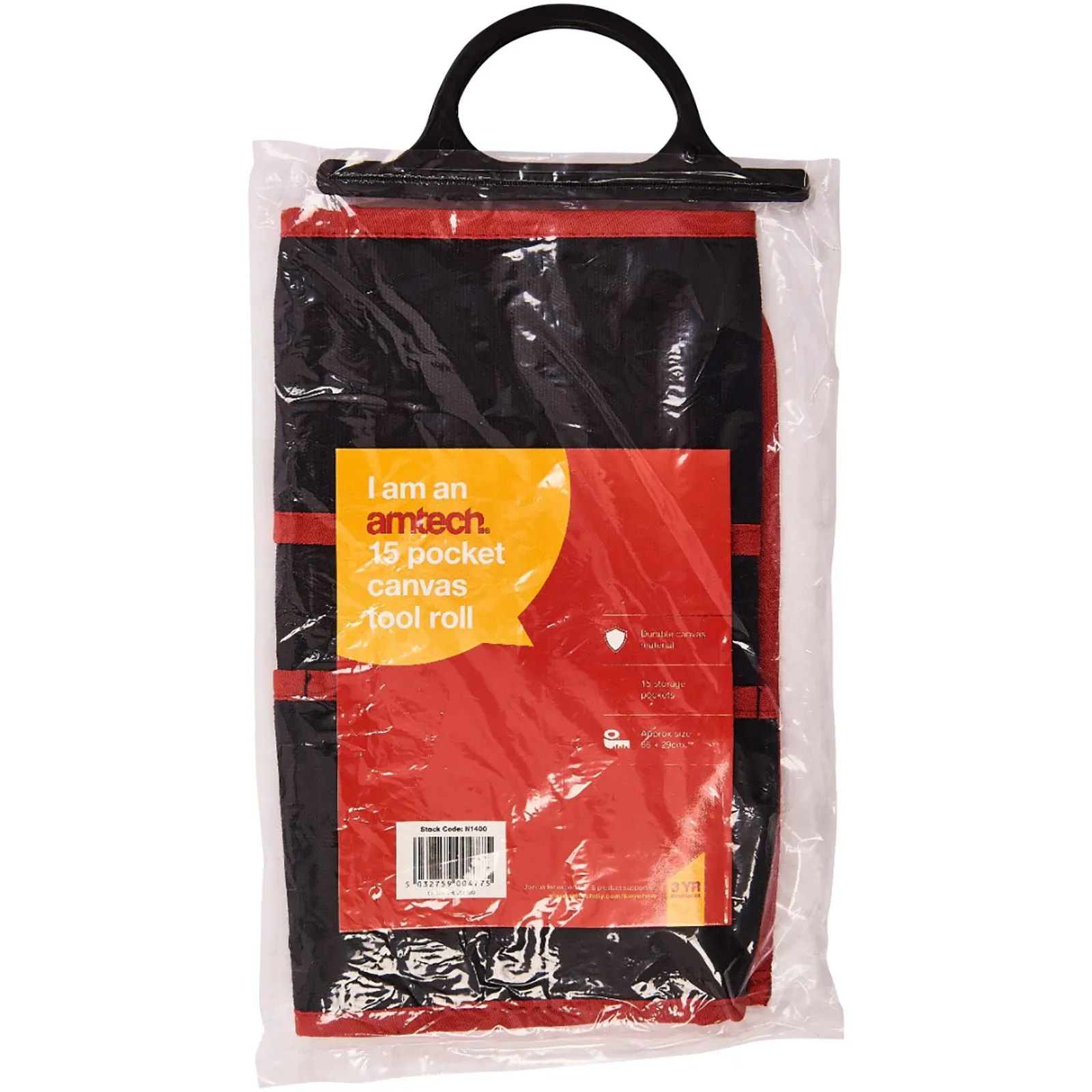 Amtech 15 Pocket Canvas Tool Storage Roll