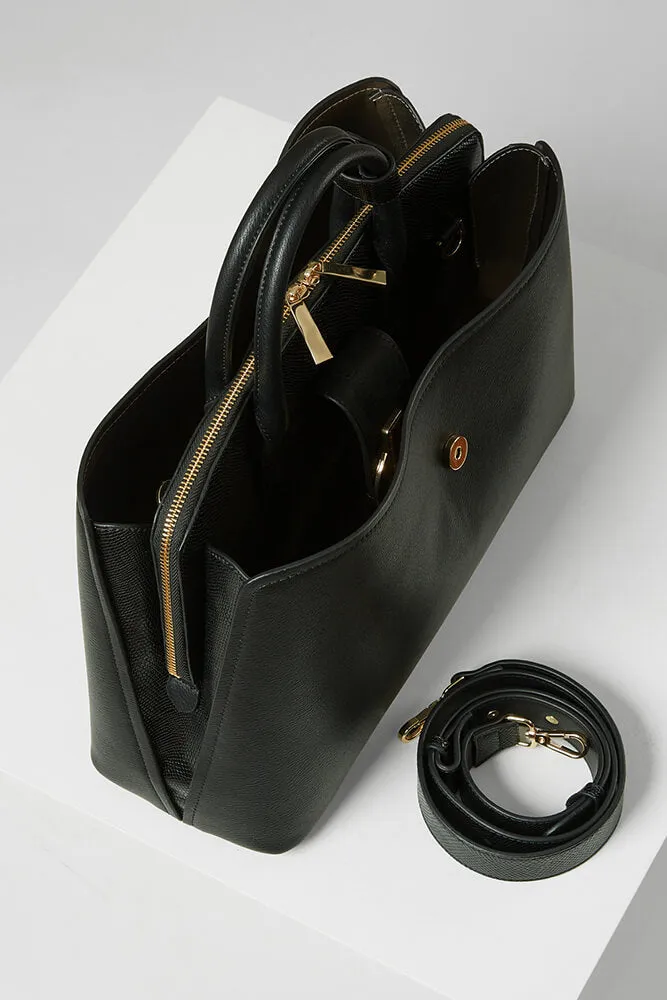 Annabella Black Laptop Work Tote