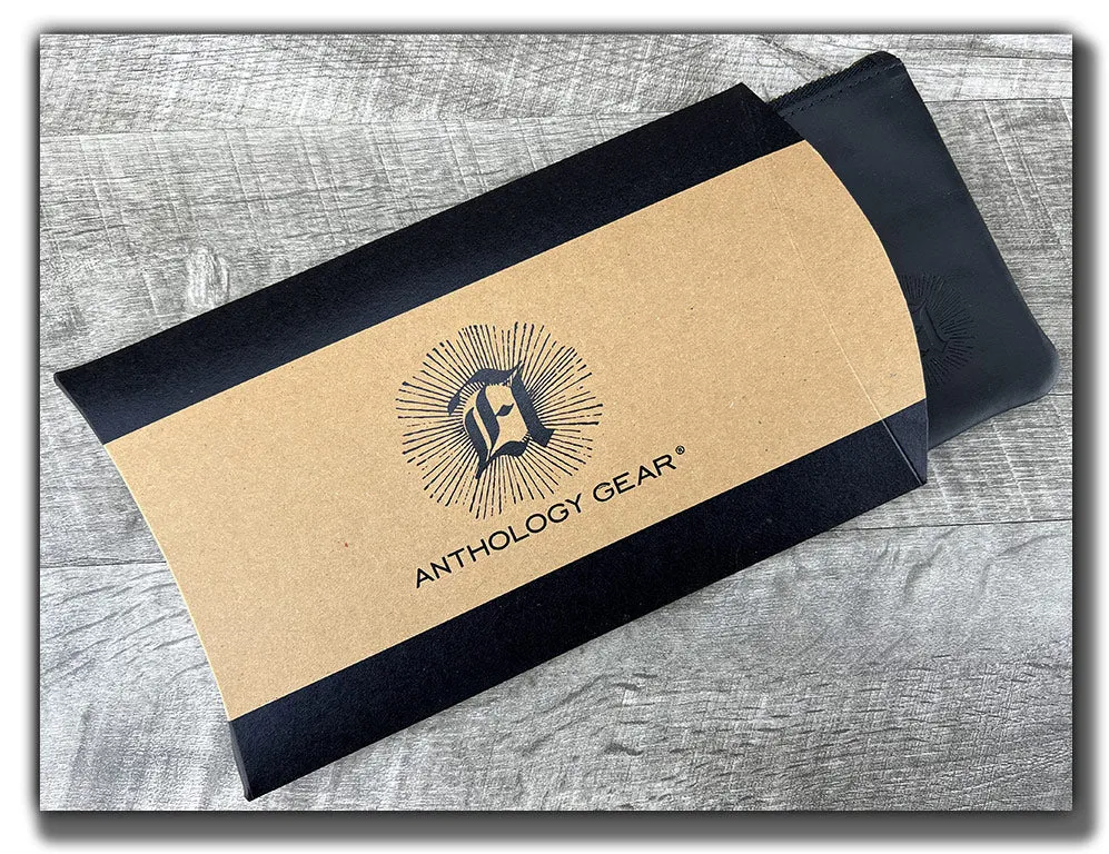 B-STOCK Leather Zipper Pouch - Whiskey Brown (Factory Second - Imperfect Corners)
