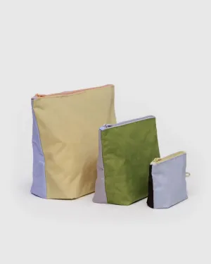 Baggu Go Pouch Set - Pastels Colorblock