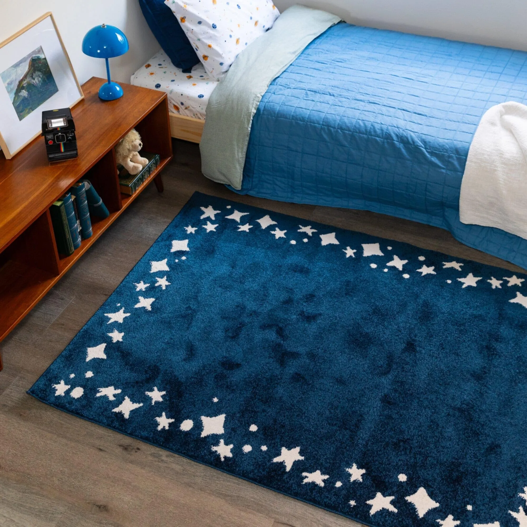 BALTA Mod-Tod Stars Border Kids Area Rug