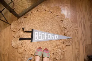 Bedford NY Felt Pennant Gray