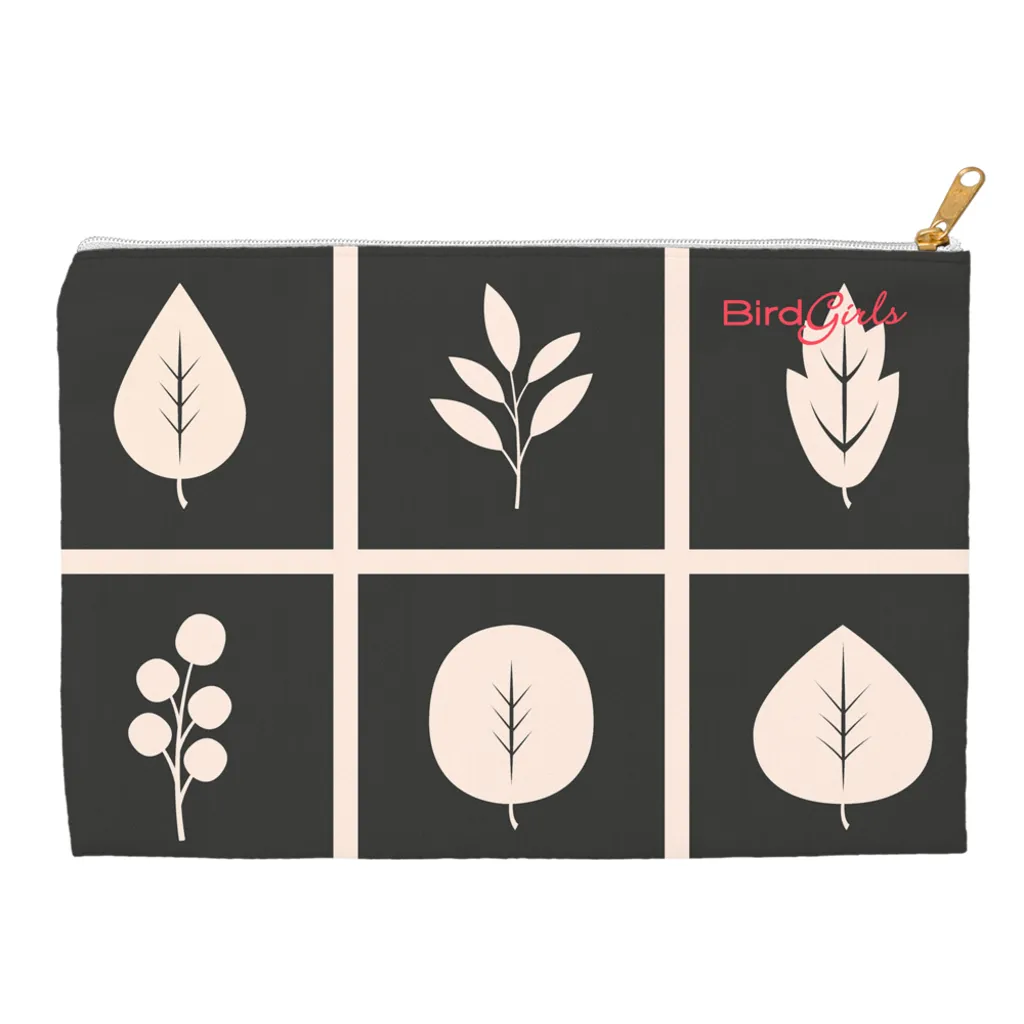 BirdGirl Leaf Pattern Accessory Pouches