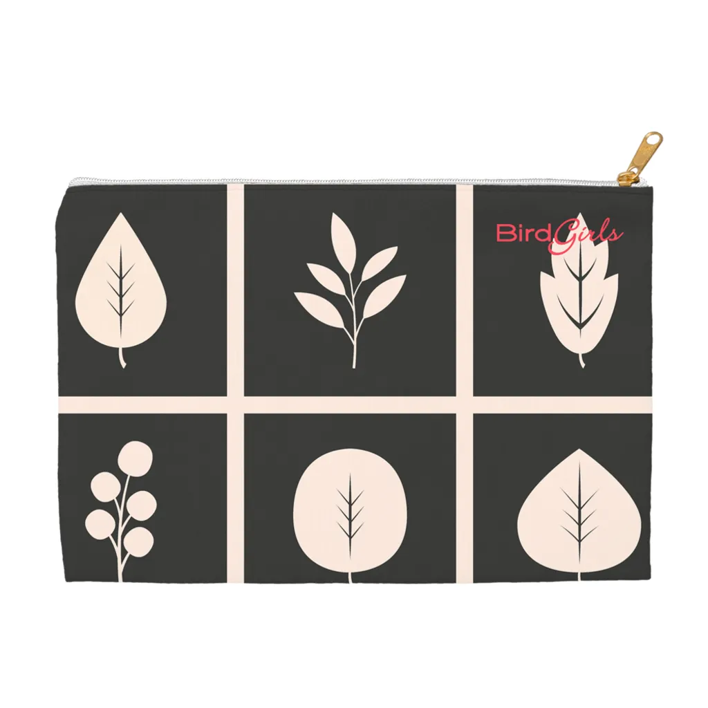 BirdGirl Leaf Pattern Accessory Pouches