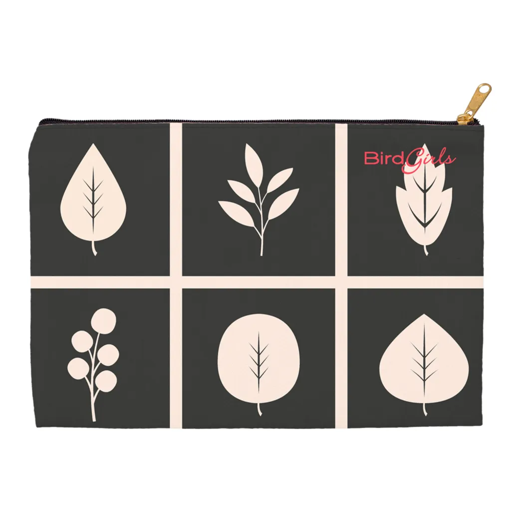 BirdGirl Leaf Pattern Accessory Pouches