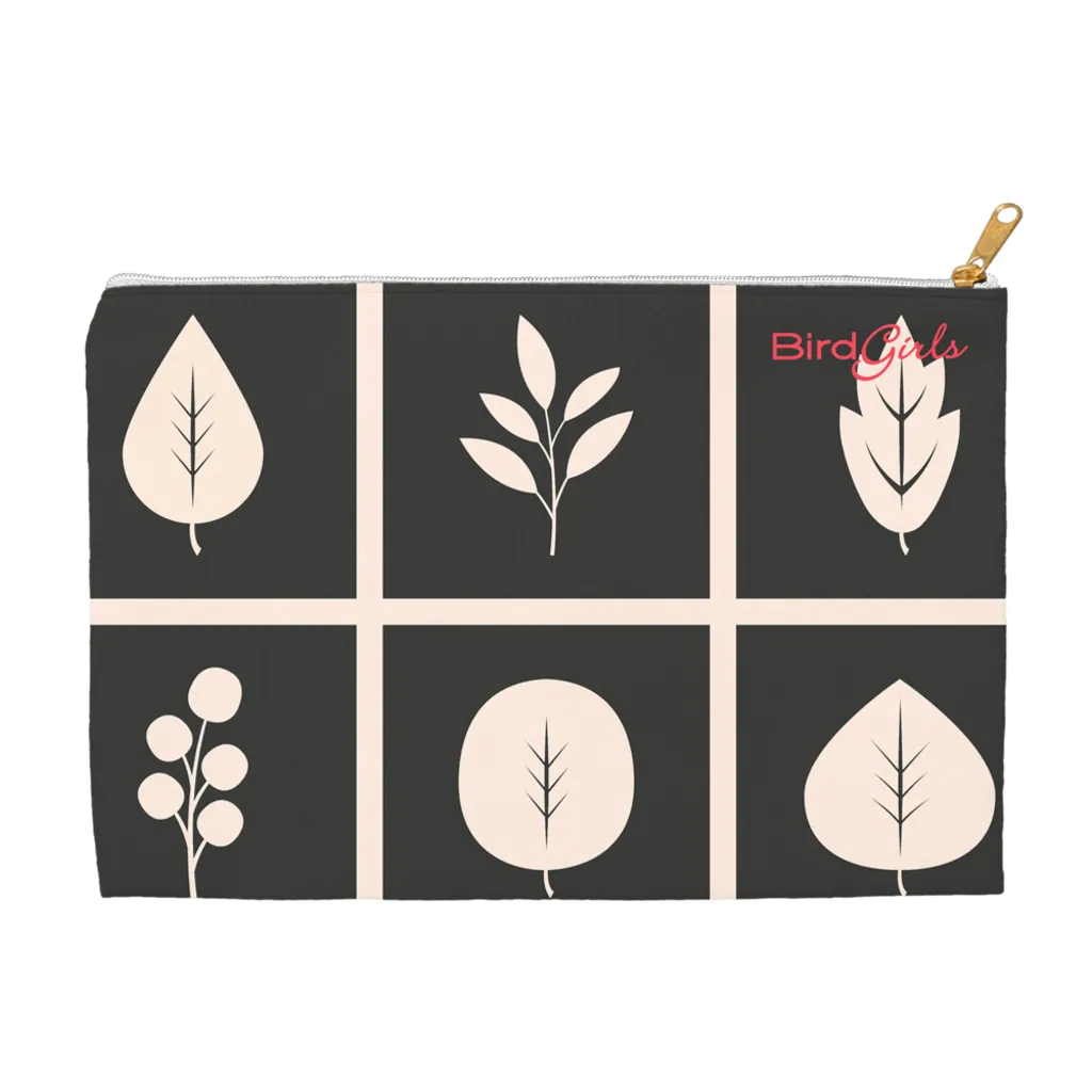 BirdGirl Leaf Pattern Accessory Pouches