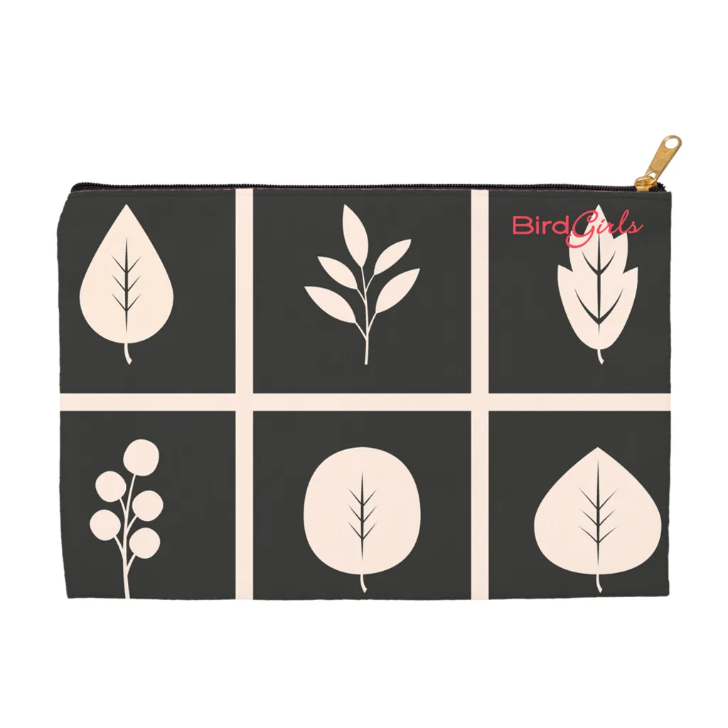 BirdGirl Leaf Pattern Accessory Pouches