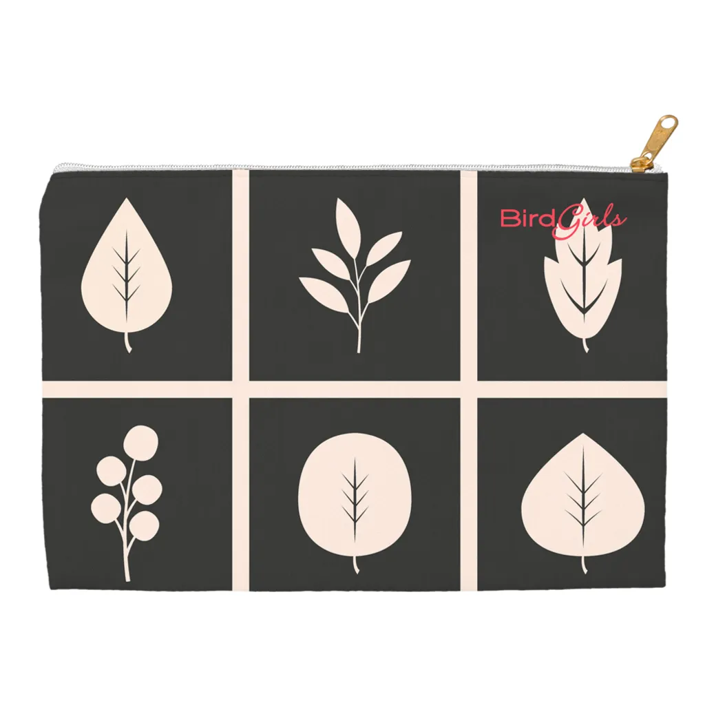 BirdGirl Leaf Pattern Accessory Pouches