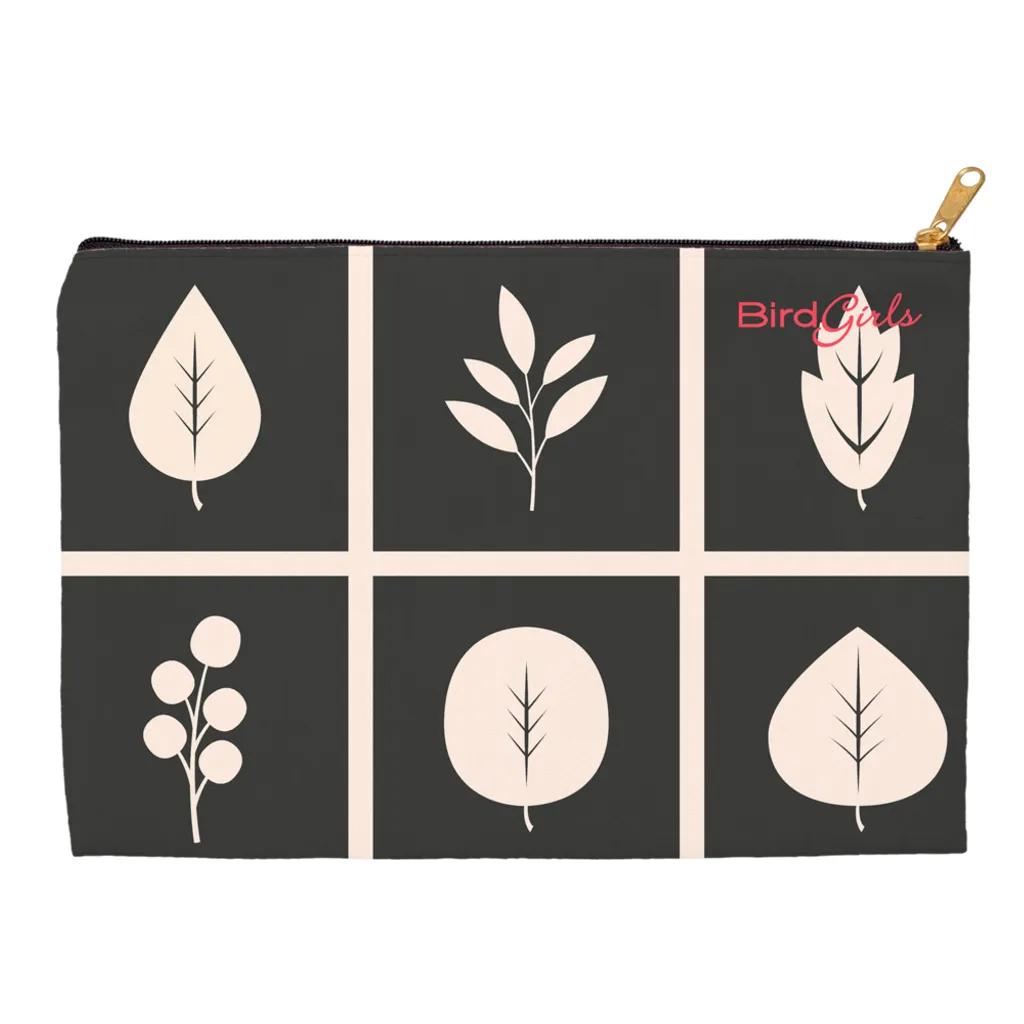BirdGirl Leaf Pattern Accessory Pouches