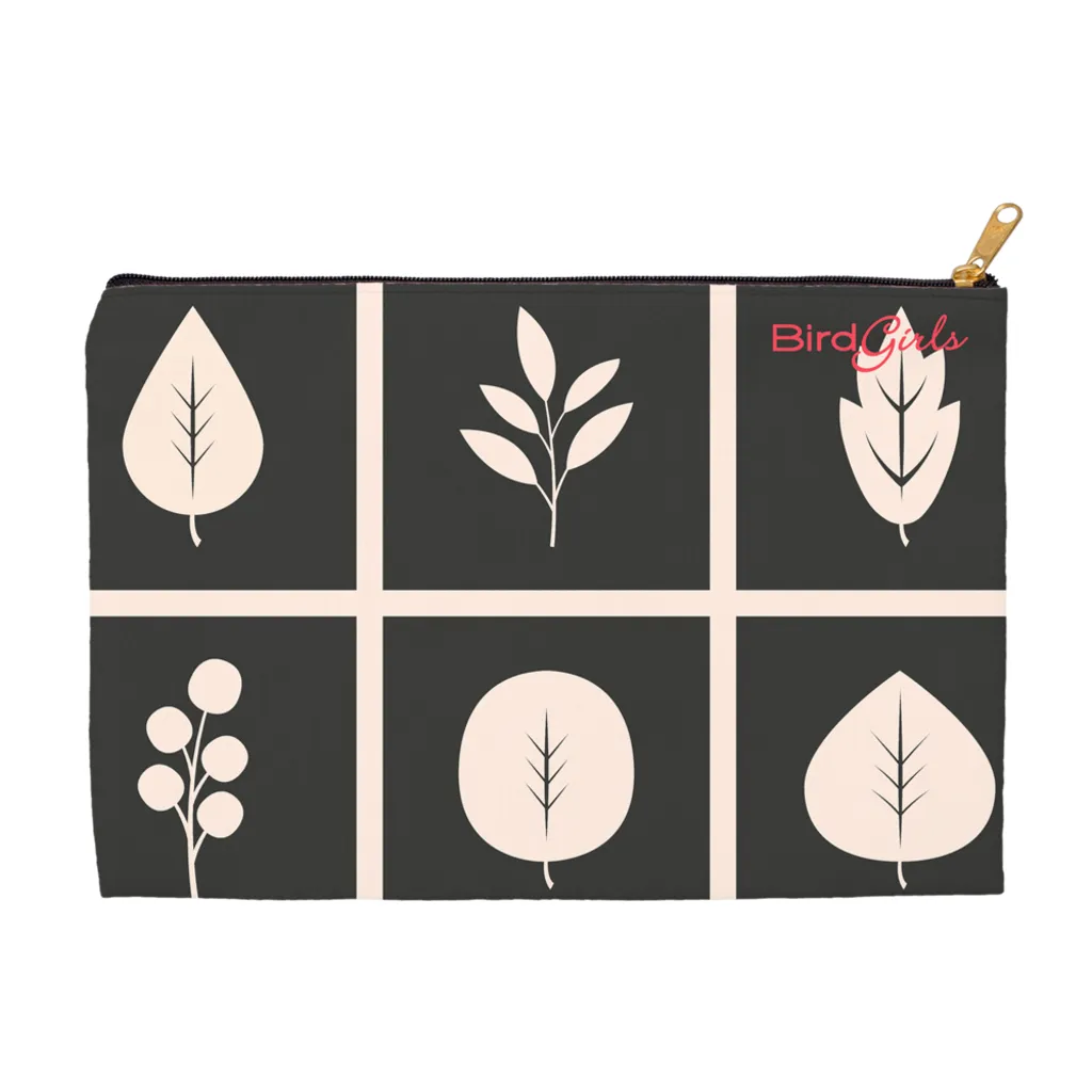 BirdGirl Leaf Pattern Accessory Pouches