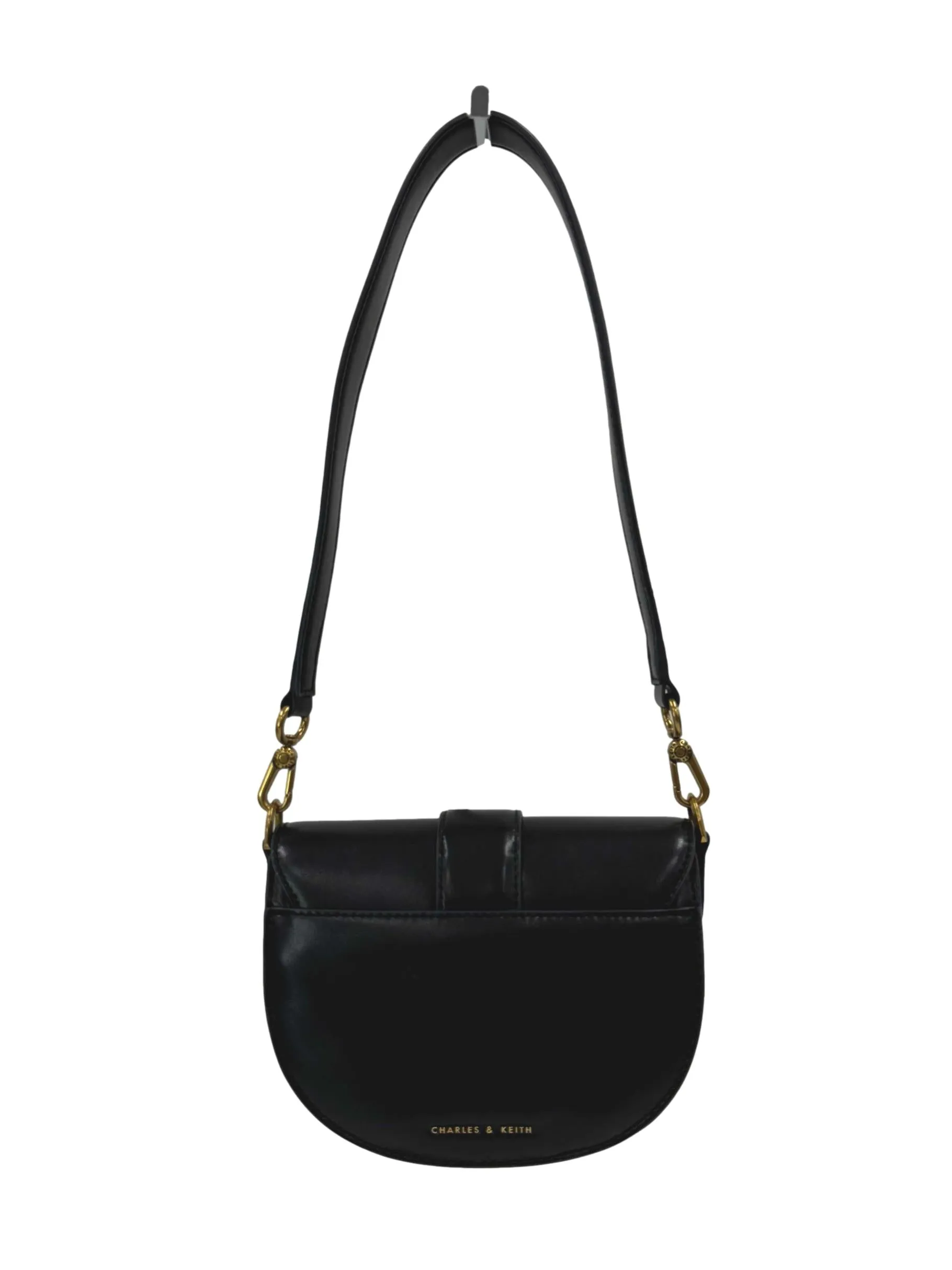 Black Saddle Shoulder Bag