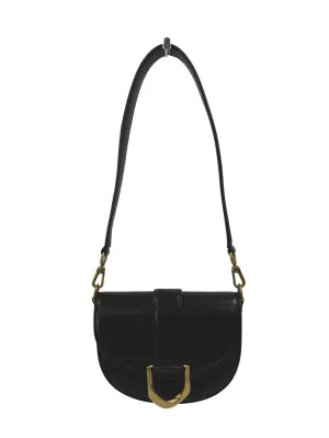 Black Saddle Shoulder Bag