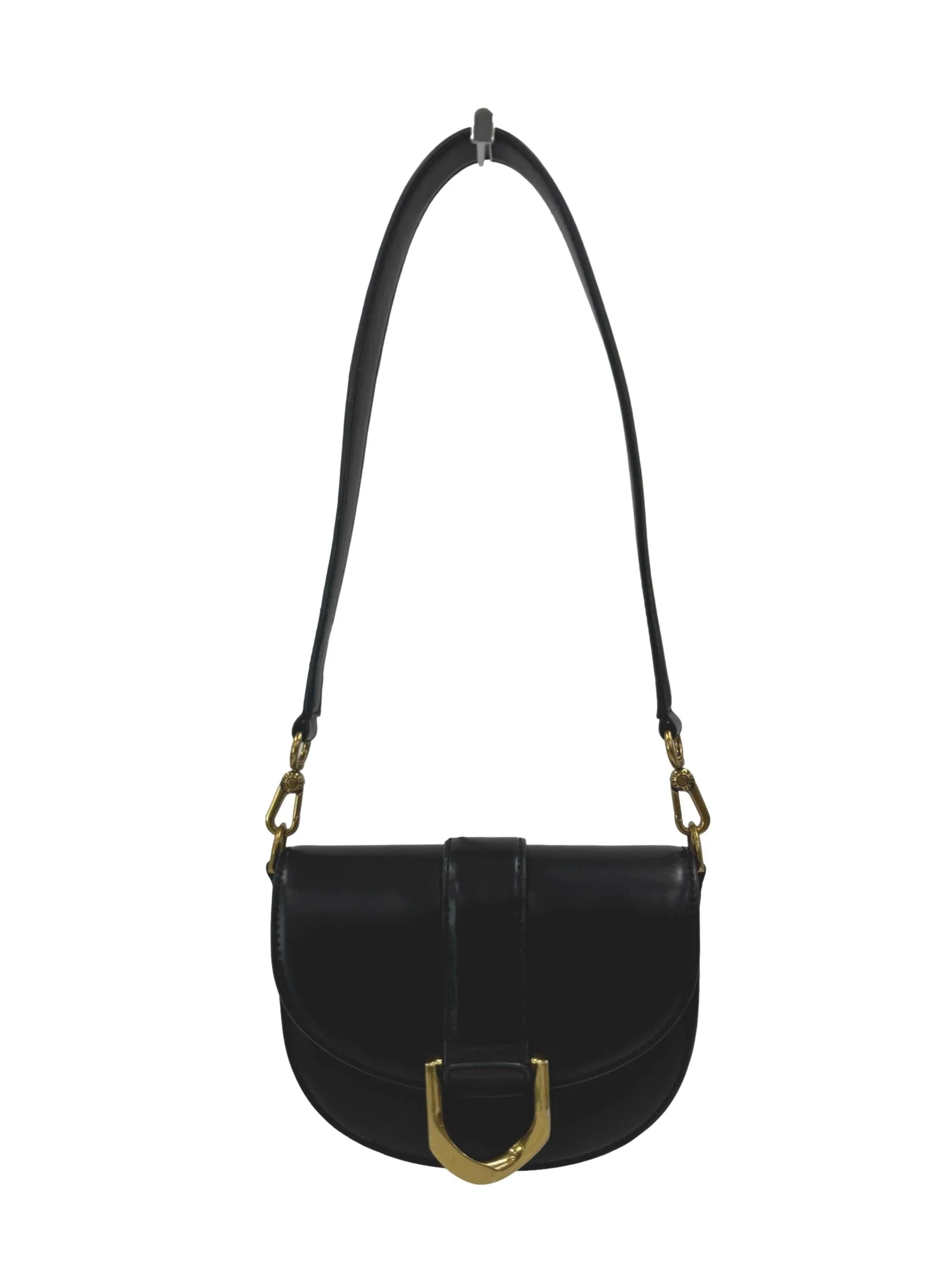 Black Saddle Shoulder Bag