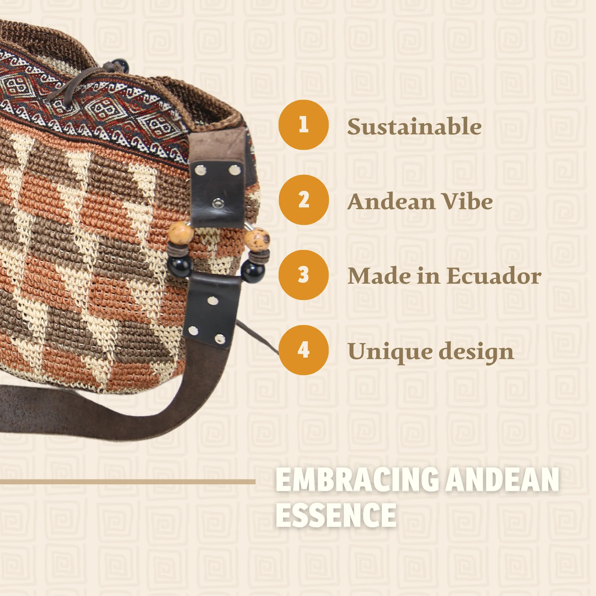 Brown Indigenous Ethnic Bag Handwoven Bag