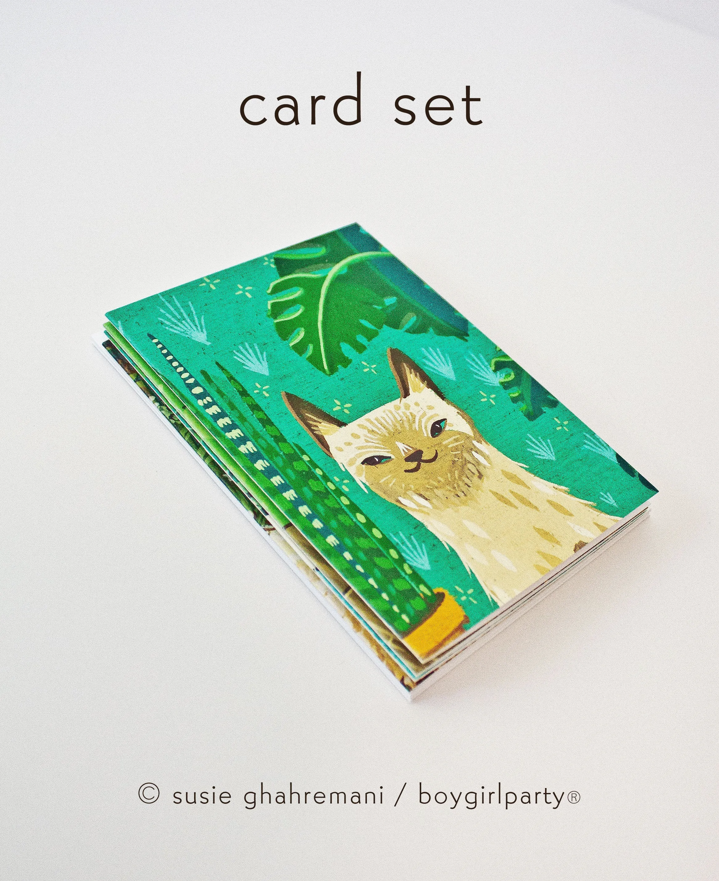 Cat and Dog Notecard Set – Blank Cards with envelopes – Cute Pet Greeting Cards