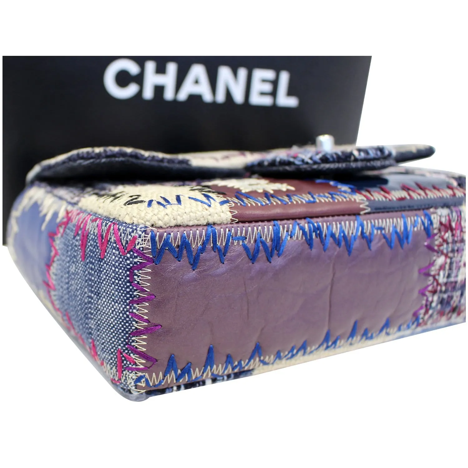 CHANEL Sac Rabat Patchwork Limited Edition Shoulder Bag Multicolor