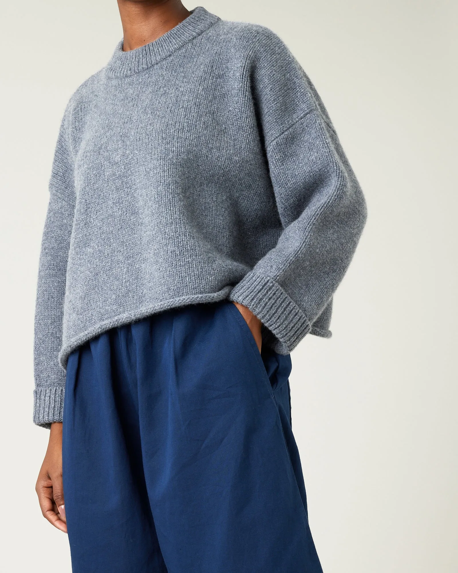 Coco Charcoal Knitted Wool Jumper