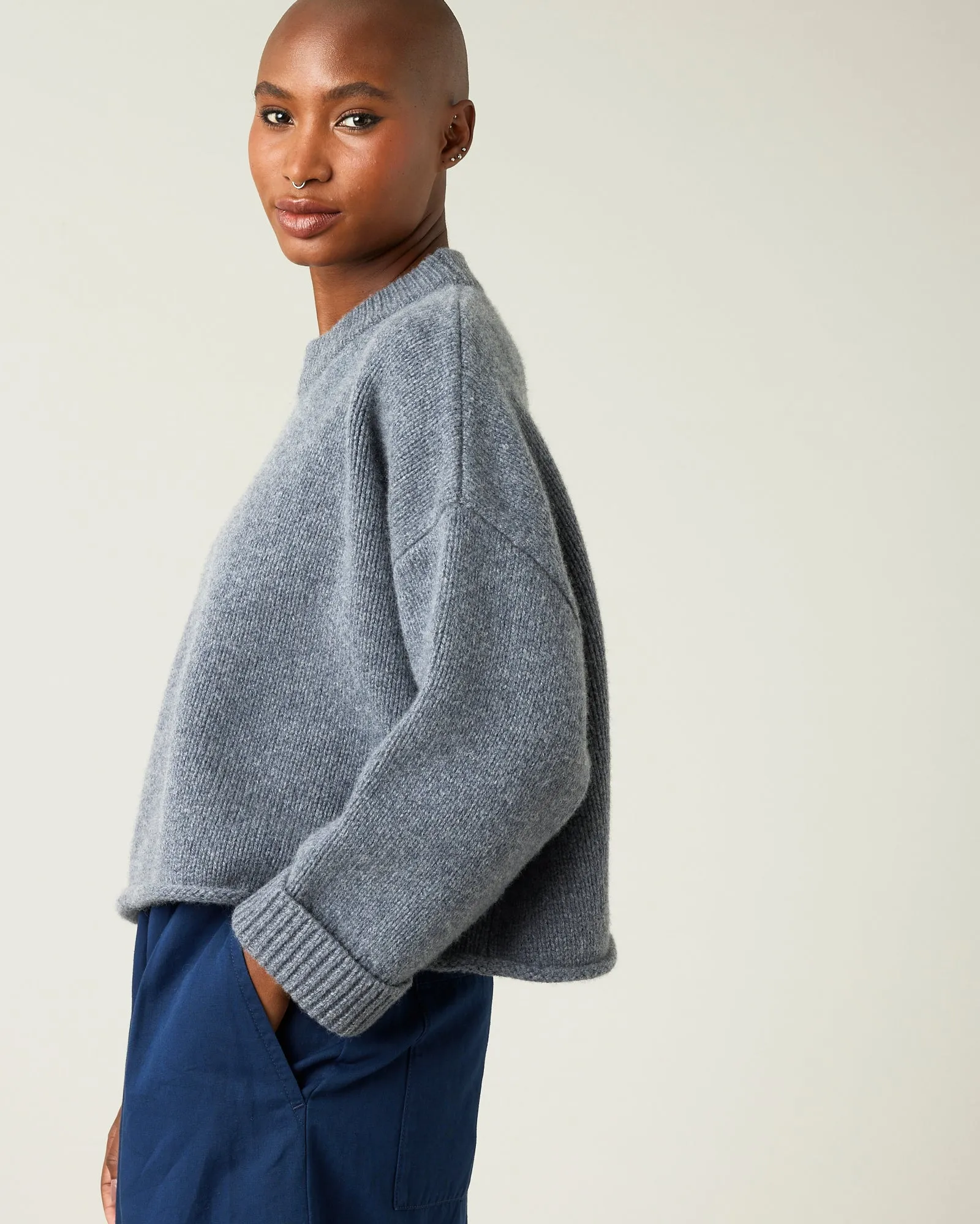 Coco Charcoal Knitted Wool Jumper