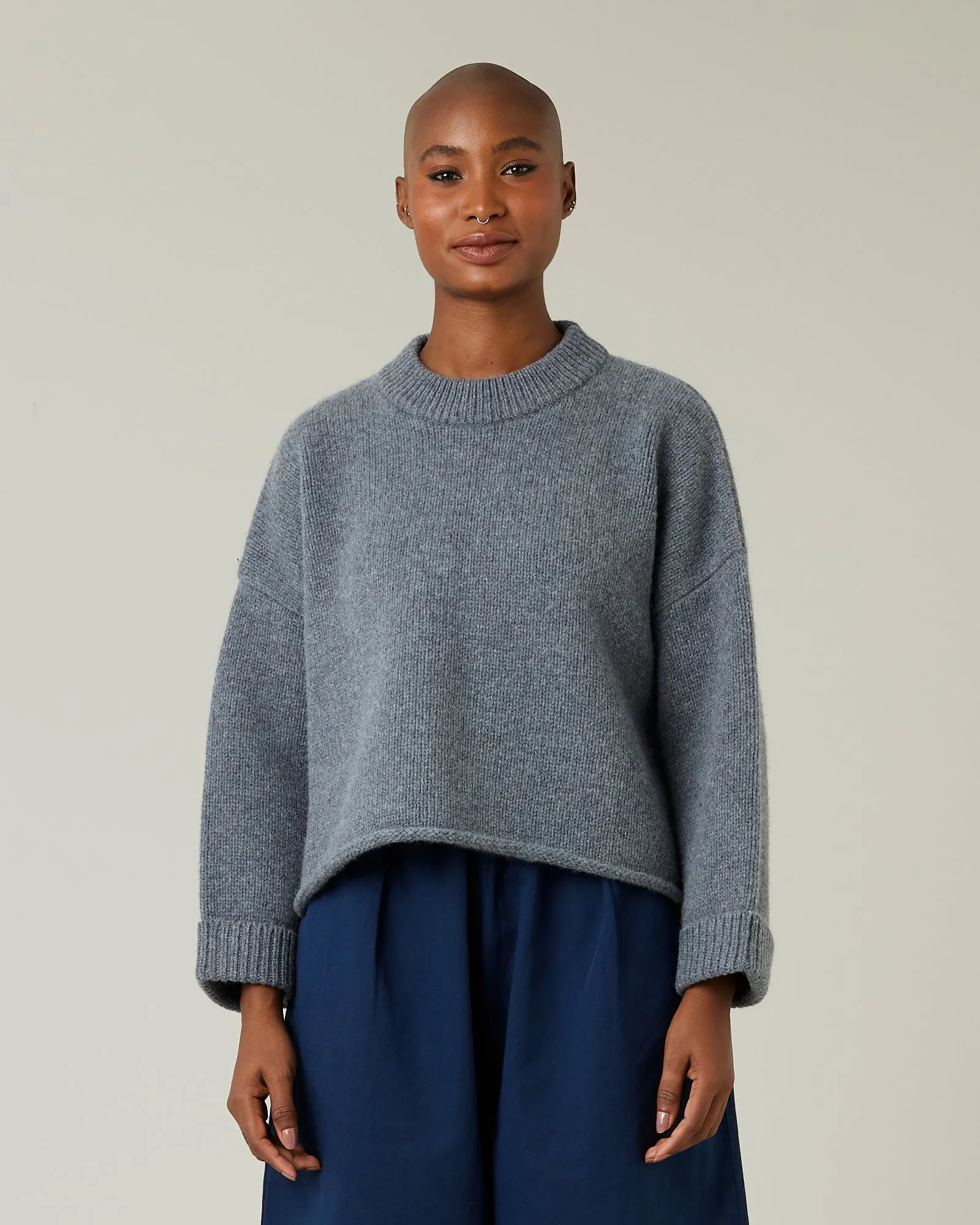 Coco Charcoal Knitted Wool Jumper