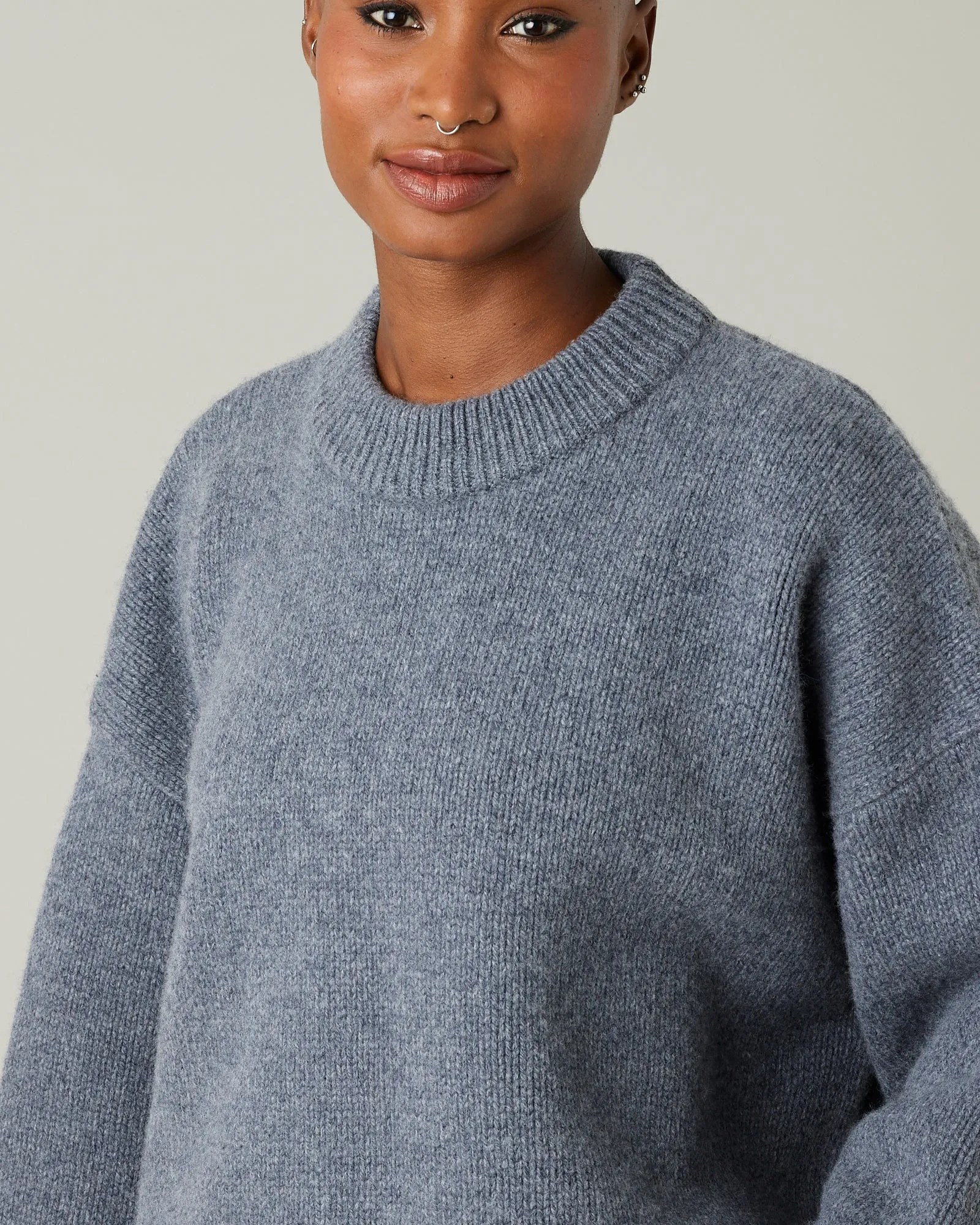 Coco Charcoal Knitted Wool Jumper