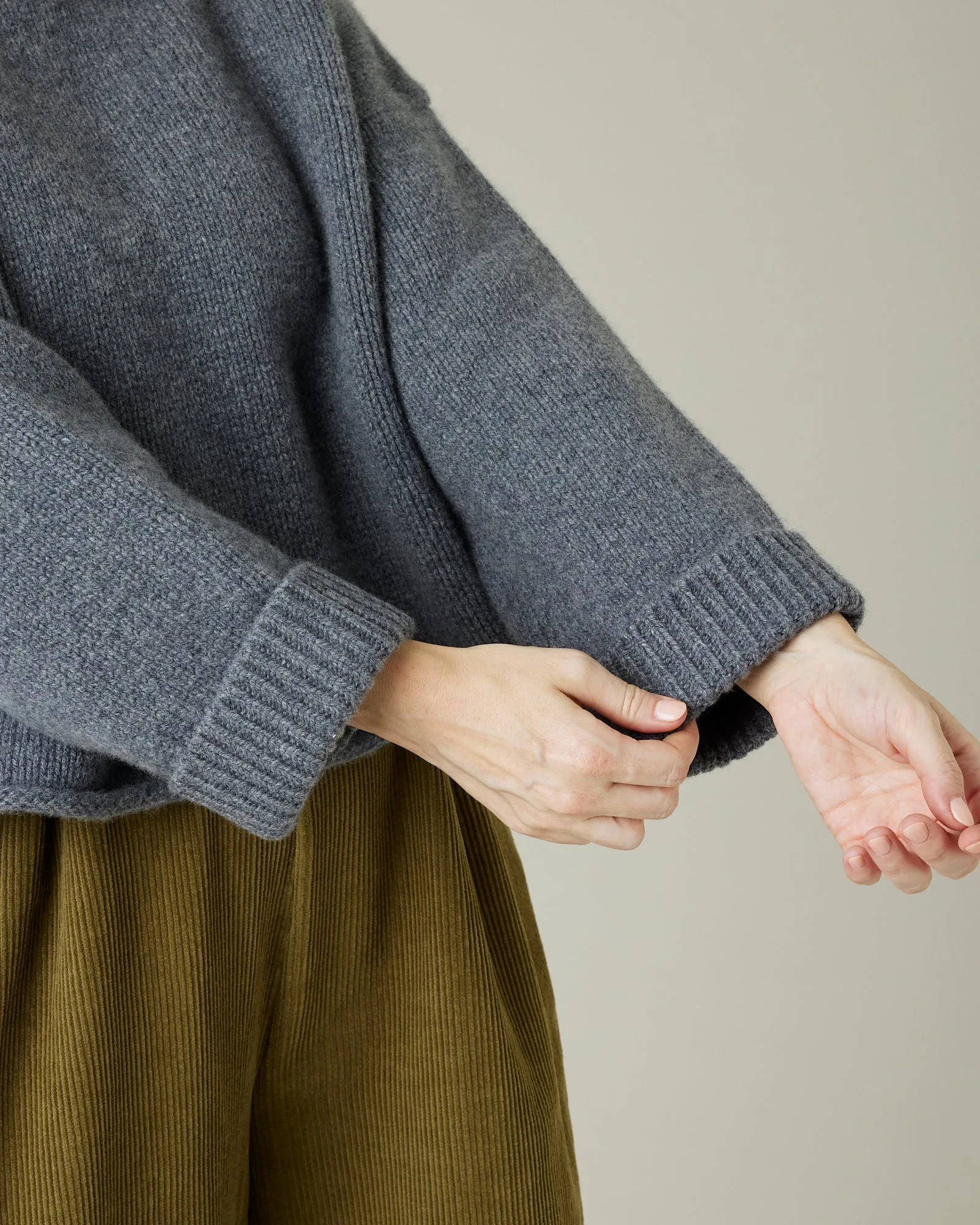 Coco Charcoal Knitted Wool Jumper
