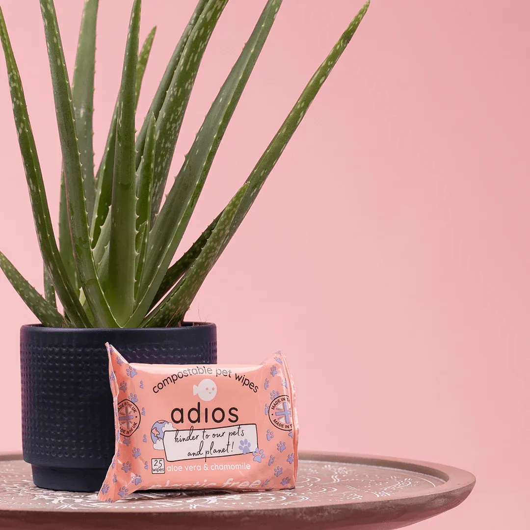 Compostable Pet Wipes – Plant-Based, Natural & Safe for Pets by Adios