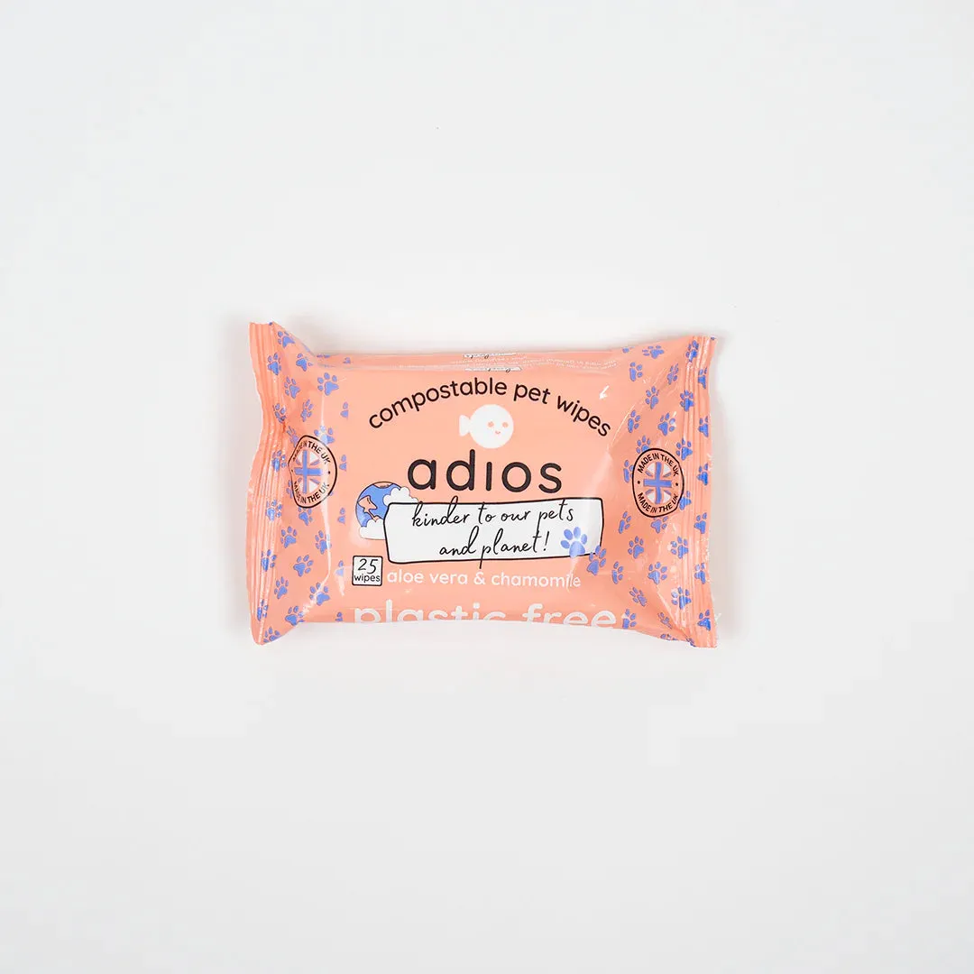 Compostable Pet Wipes – Plant-Based, Natural & Safe for Pets by Adios
