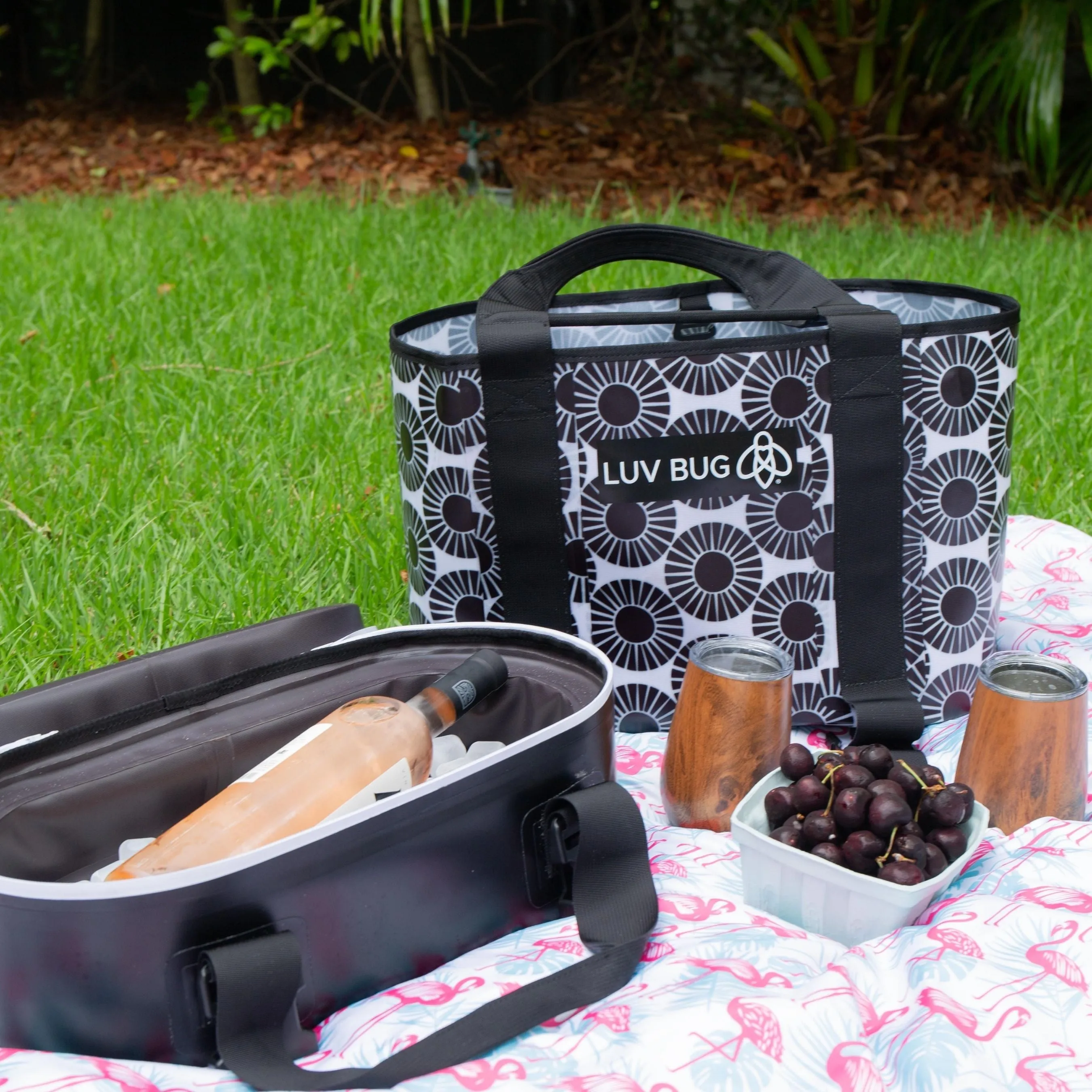 Cooler Tote (Black Circles)