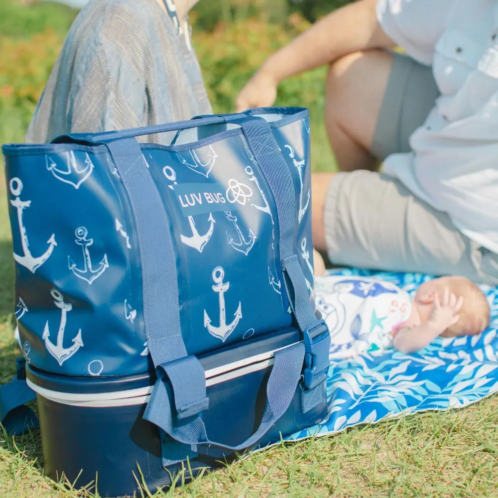 Cooler Tote (Blue Anchors)