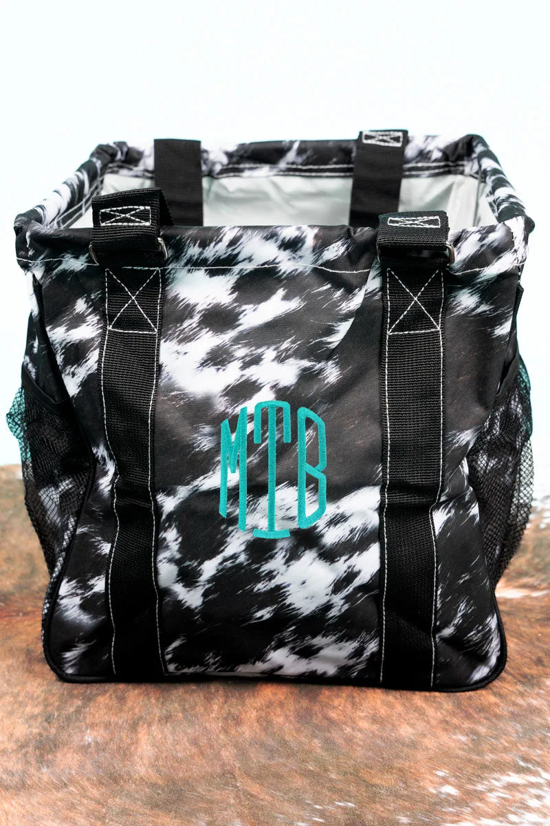 Cow-lifornia Dreaming Mini Collapsible Haul-It-All Basket with Mesh Pockets