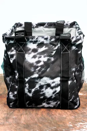 Cow-lifornia Dreaming Mini Collapsible Haul-It-All Basket with Mesh Pockets