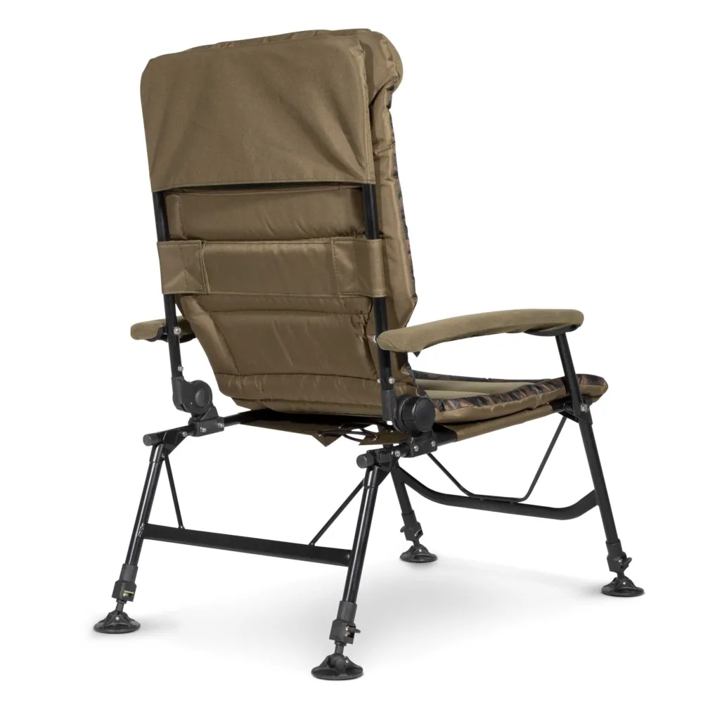 Dellonda Deluxe Portable Reclining Fishing Chair with Padded Armrests - A