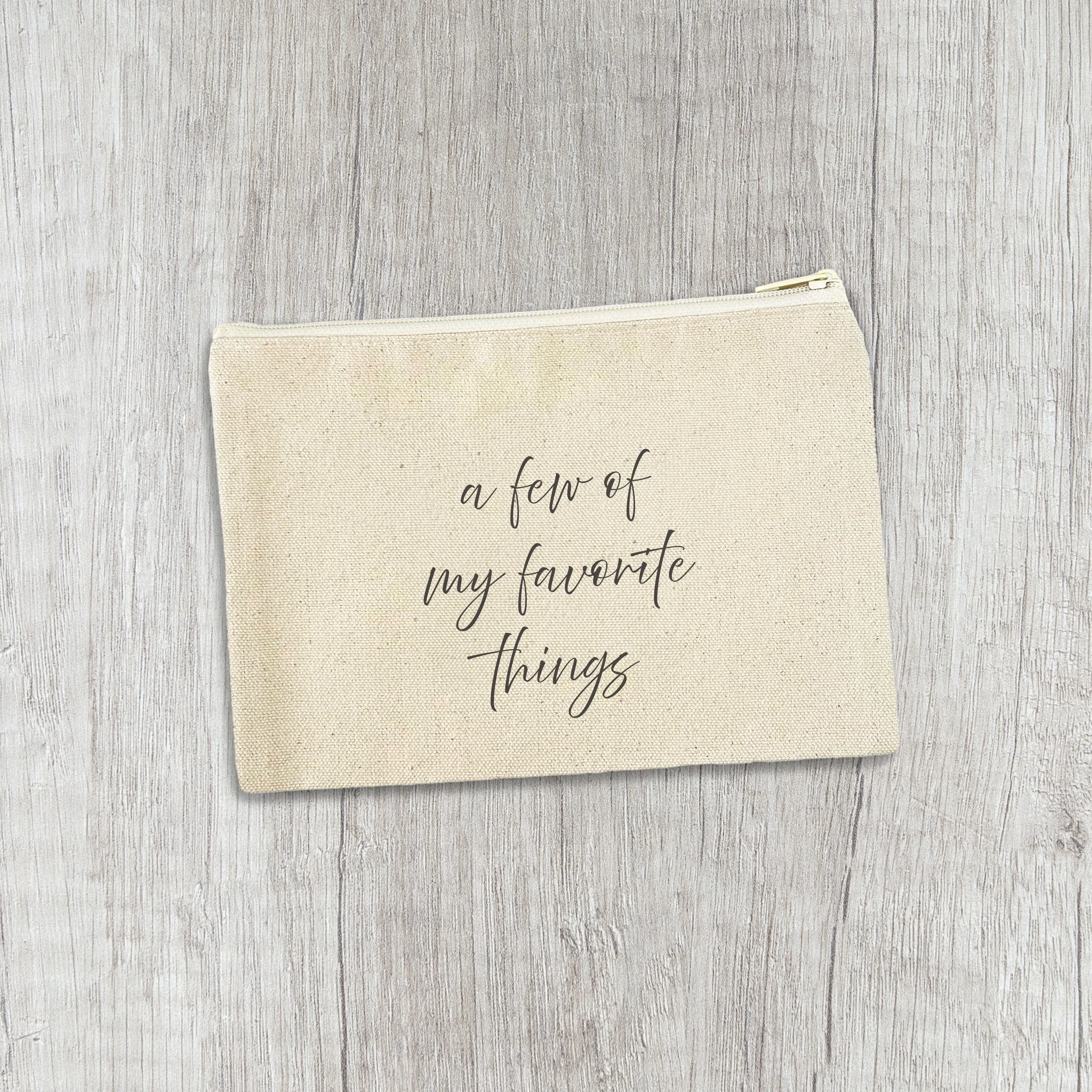 Favorite Things - Canvas Zipper Pouch