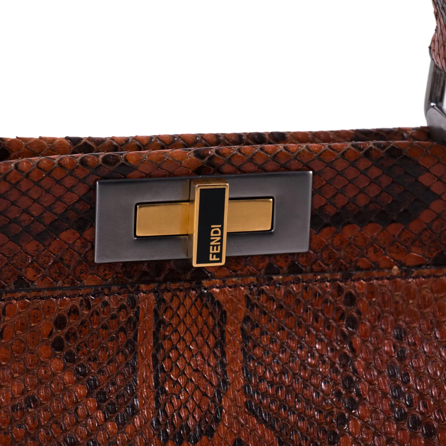 Fendi Python Medium Peekaboo Bag