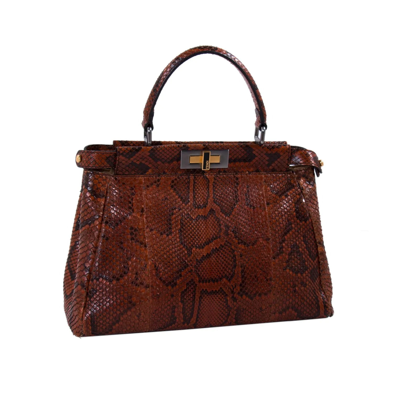 Fendi Python Medium Peekaboo Bag