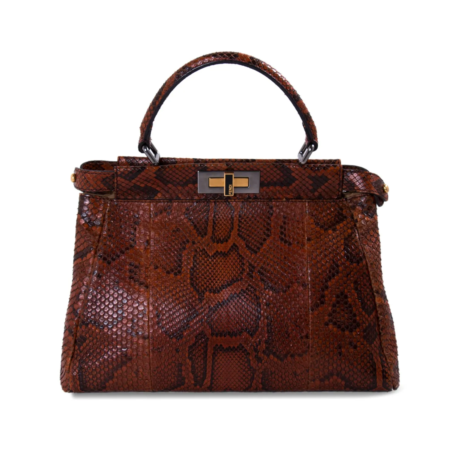 Fendi Python Medium Peekaboo Bag