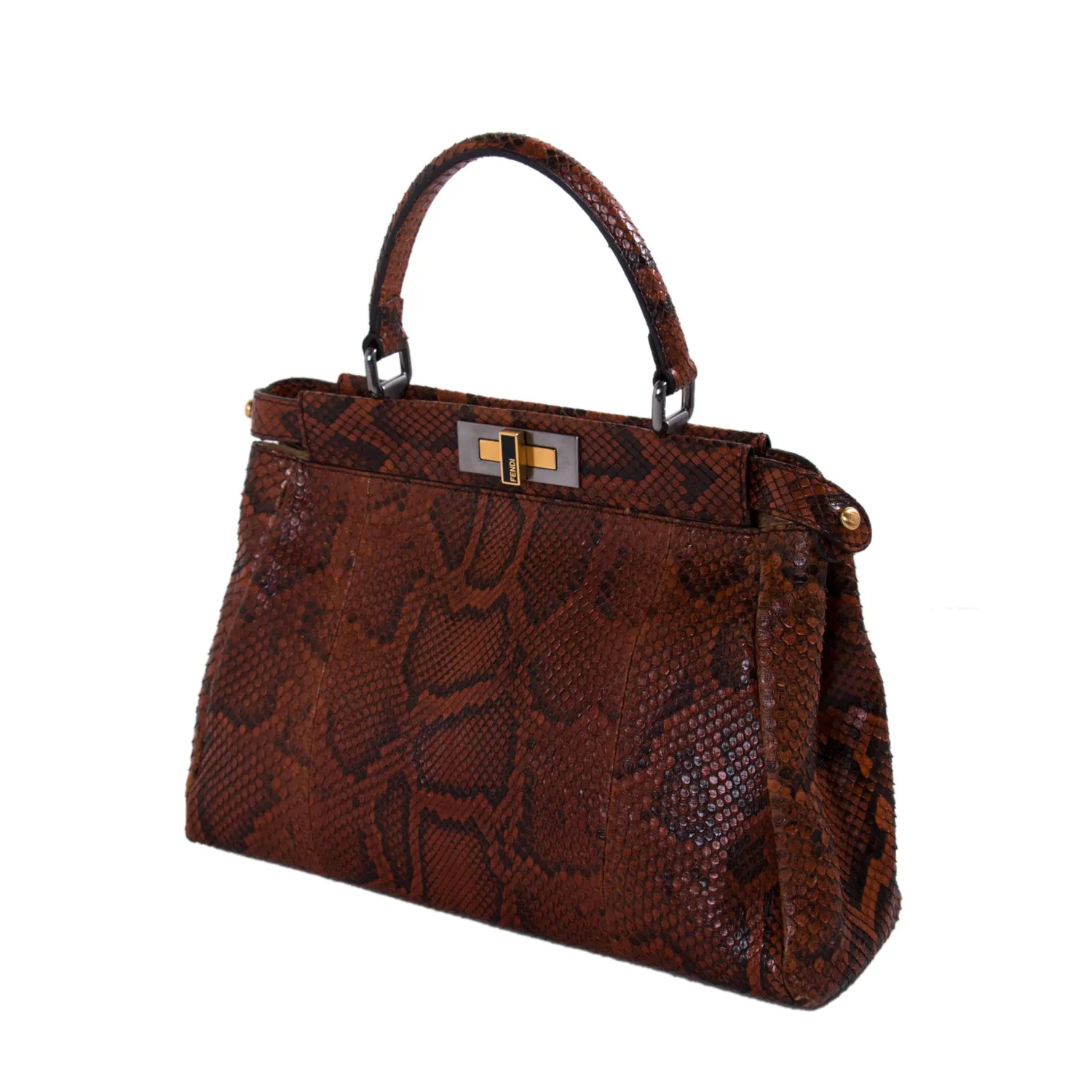 Fendi Python Medium Peekaboo Bag