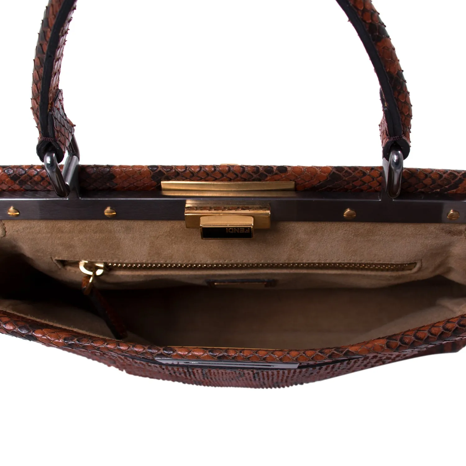 Fendi Python Medium Peekaboo Bag